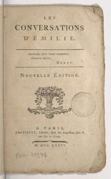 Les Conversations d'Emilie | Epinay, Louise Tardieu d'Esclavelles (1726-1783) - marquise d'