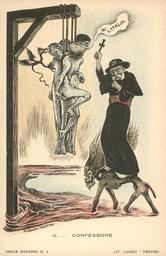 Danza macabra 3 : Il... confessore = [le... confesseur] : [carte postale] / A. Martini | Martini, Alberto (1876-1954). Auteur