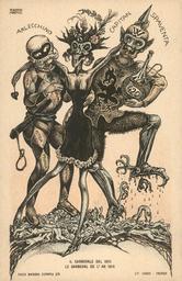 Danza macabra europea 25 : Il carnevale del 1915 = Le carnaval de l'an 1915 : [carte postale] / Alberto Martini | Martini, Alberto (1876-1954). Auteur