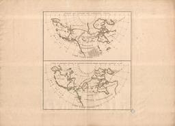 Carte du voyage du Capitaine Cook. Carte du prétendu voyage du capitain Lorencio Ferrer Maldonado espagnol en 1588 / [non identifié] | 