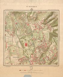 Plan détaillé de la ville de Nice. St Maurice / Dressé par le Service topographique municipal, chef de service Maurice Thiébaut | Thiebaut, Maurice. Cartographe