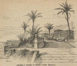 Jardins et Casino de Monte-Carlo (Monaco) : [estampe] / A. Deroy | Deroy, Auguste-Victor (1825-1906). Graveur