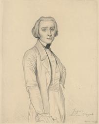 Liszt : [estampe] / Ingres à madame d'Agoult, Rome 29 mai 1839 | Ingres, Jean-Auguste-Dominique (1780-1867). Auteur