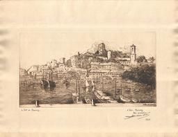 Le port de Cannes : gravure | Debenedetti, Leonardo (19..-1983). Artiste